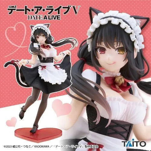 Judai Original Taito Date A Live Coreful Figure Kurumi Tokisaki Yatogami Tohka Cat Ear Maid Action Figure Model Doll Toys