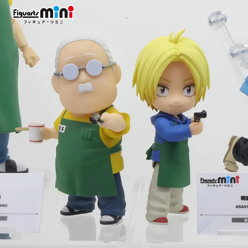 In Stock Bandai Original Figuarts Mini Fm Series Sakamoto Days Sakamoto Tarou Chibi Anime Figure Pvc Desktop Decor Toys Gifts