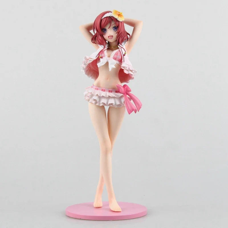 28CM Amine LoveLive! School Idol Project Maki Nishikino Figure Swimsuit Ver Model Toy Gift Standing Collection Action Figure