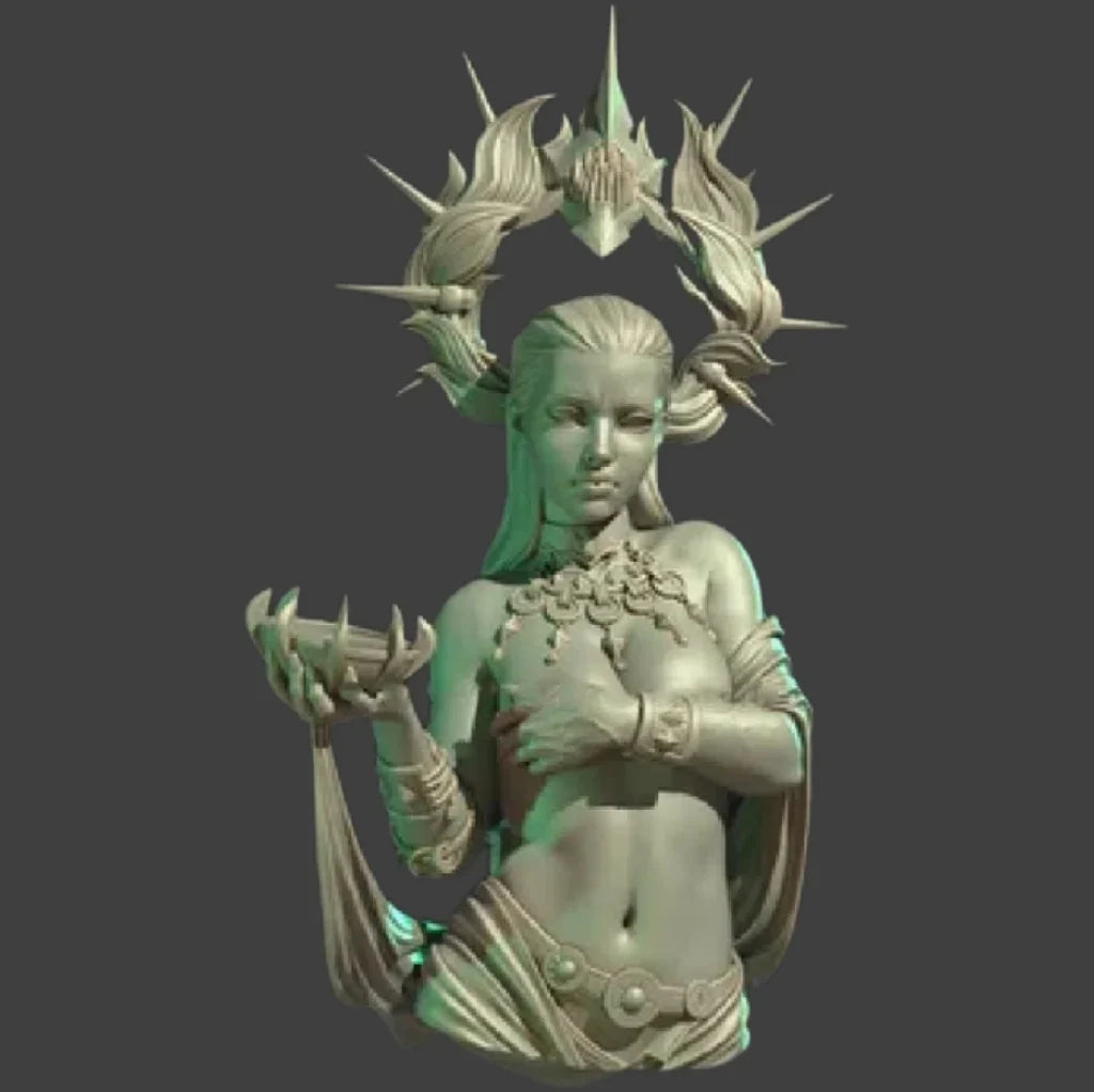 1/12 resin Half-length portrait model kit, Bloodthirsty Female Priest, unassembled and unpainted GK