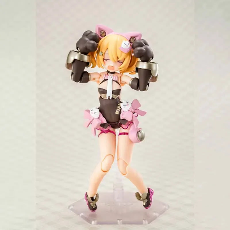 High quality Kotobukiya Original MEGAMI DEVICE PUNI MOFU KURO MAO Anime Action Figure Assembly Model Toys Collectible Model