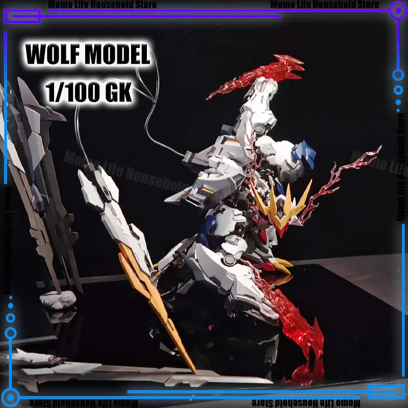 New WOLF Model 1/100 MG ASW-G-08 Barbatos Lupus Rex GK Assembly Model Kits Alloy skeleton Action Figure Robot Plastic Model Toys
