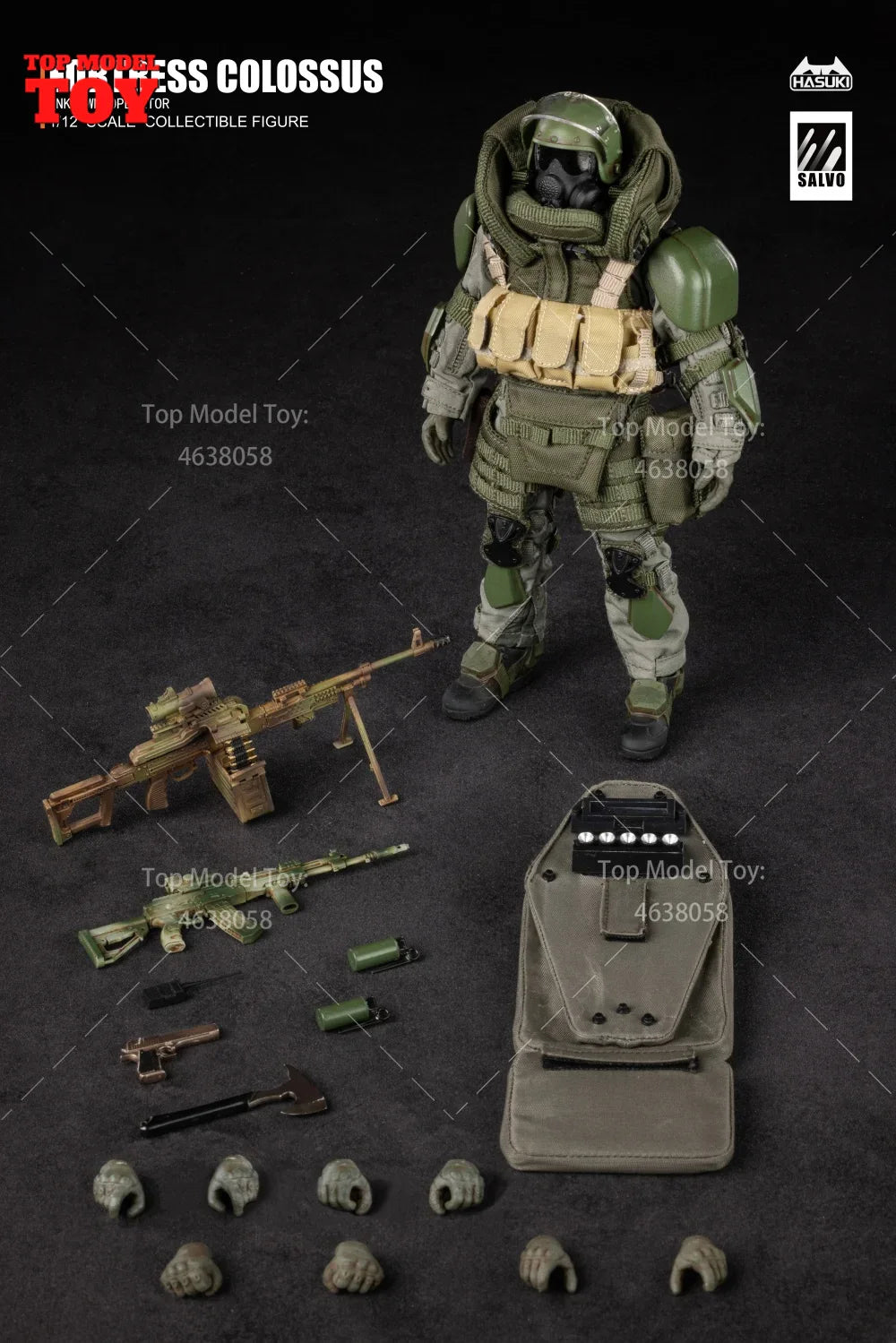 HASUKI SA02 1/12 Maßstab Schwarze Action Zweite Kugel Männliche Schildsoldaten mit Waffe Komplettset 16cm Actionfigur Puppen Modell Spielzeug