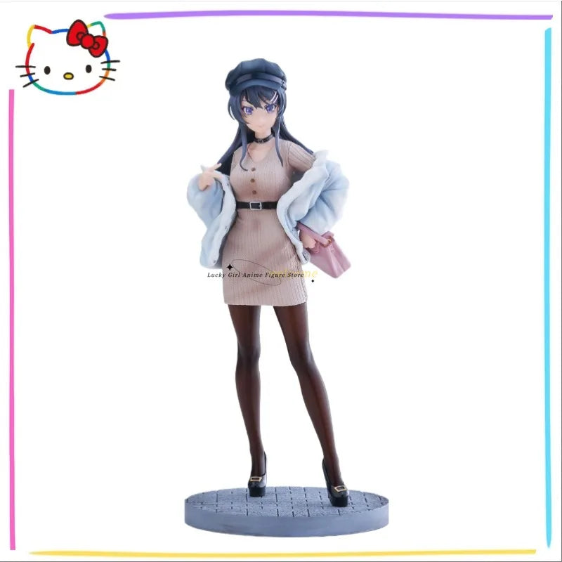 In Stock Original Young Pig Guys Don't Dream of Bunny Girl Senpai Sakurajima Mai Casual Cloth Anime Figure Model Toys Ornaments
