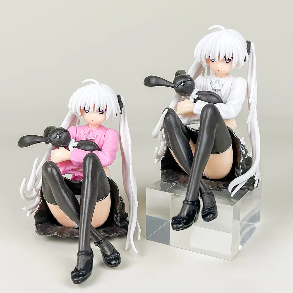9cm Anime Cute Girl Model Action Figure Kasugano Sora Where We Are Least Alone Sitting Hugging The Rabbit Room Decor Toy Gift