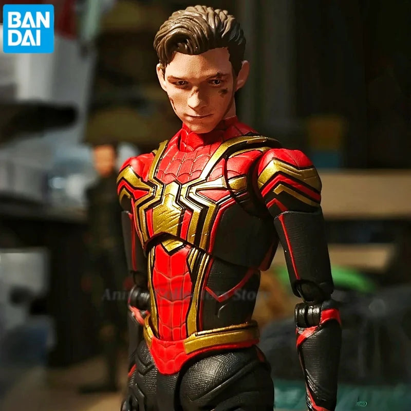 Bandai SHF S.H.Figuarts Soul Limited Spider-Man：integrated Suit No Way Home Anime Action Figure Assembly Model Ornaments Gift