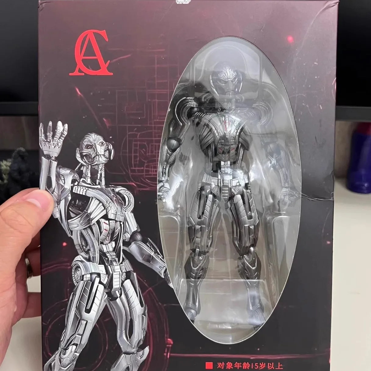 AC Factory Ultron Action Figure 16cm Kaiyodo Amazing Yamaguchi Avengers Anime Collection Customizable Toy Model Gift for Fans