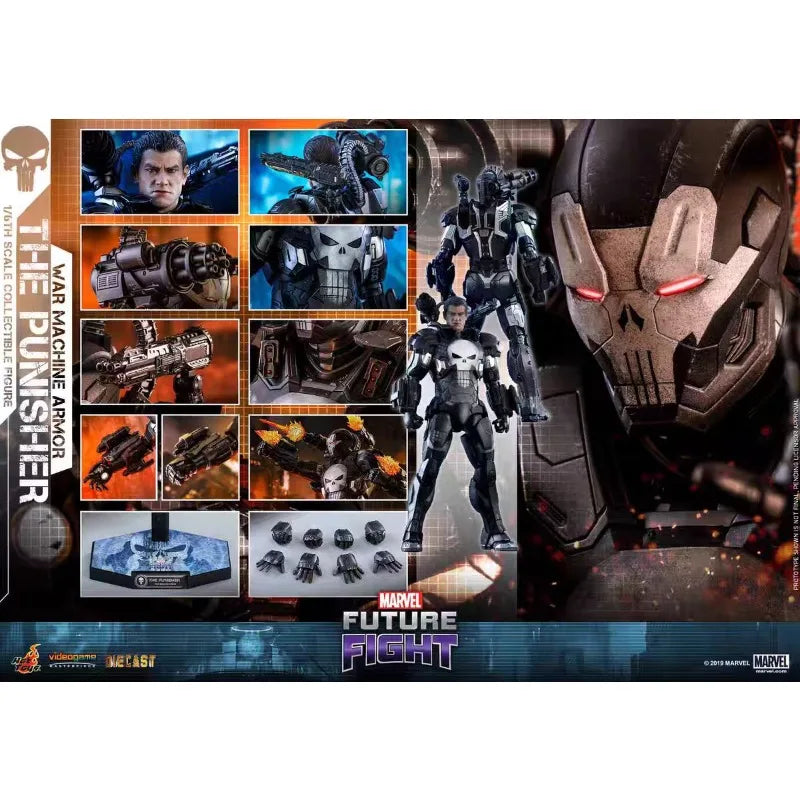 Original Hot Toys VGM33D28 Marvel Future Fight The Punisher War Machine Armor Anime Figurensammlung Spielzeugmodelle