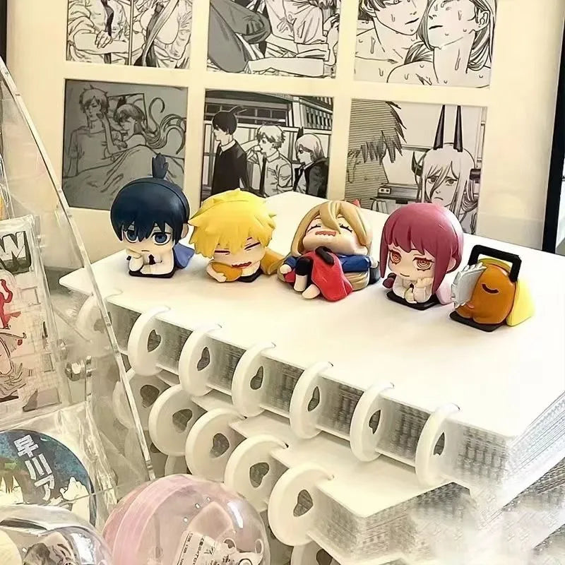 Anime Chainsaw Man Denji Figure Sleeping Position Pochita Power Makima Figure Q Verision Reze Collectile Toy Hayakawa PVC