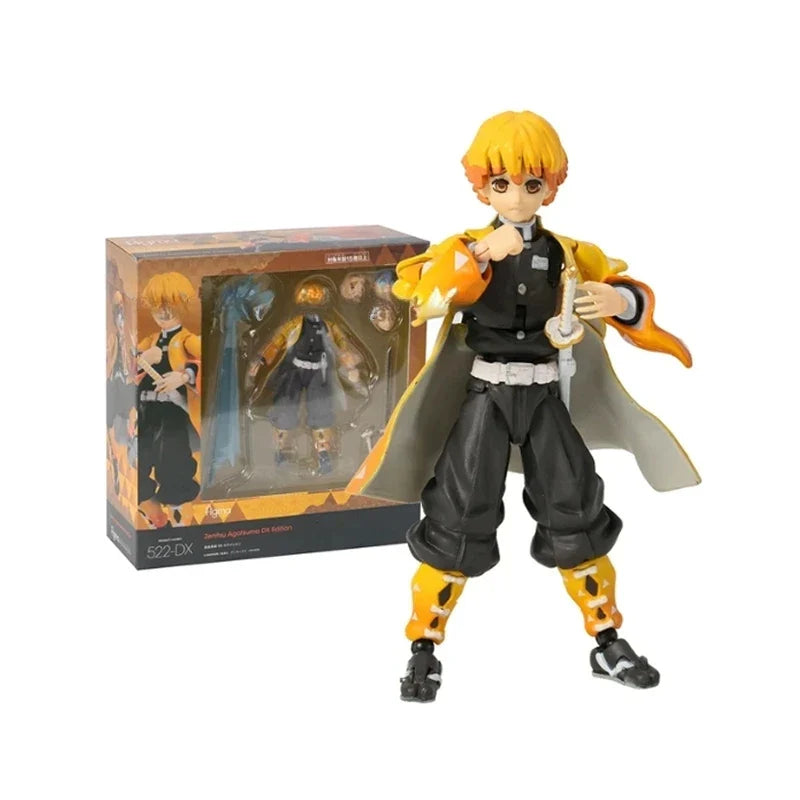 Demon Slayer Figures: Kyojuro Rengoku 553, Tanjiro Kamado 498, Nezuko Kamado 508, Zenitsu Agatsuma 522 — Anime Models, Desktop