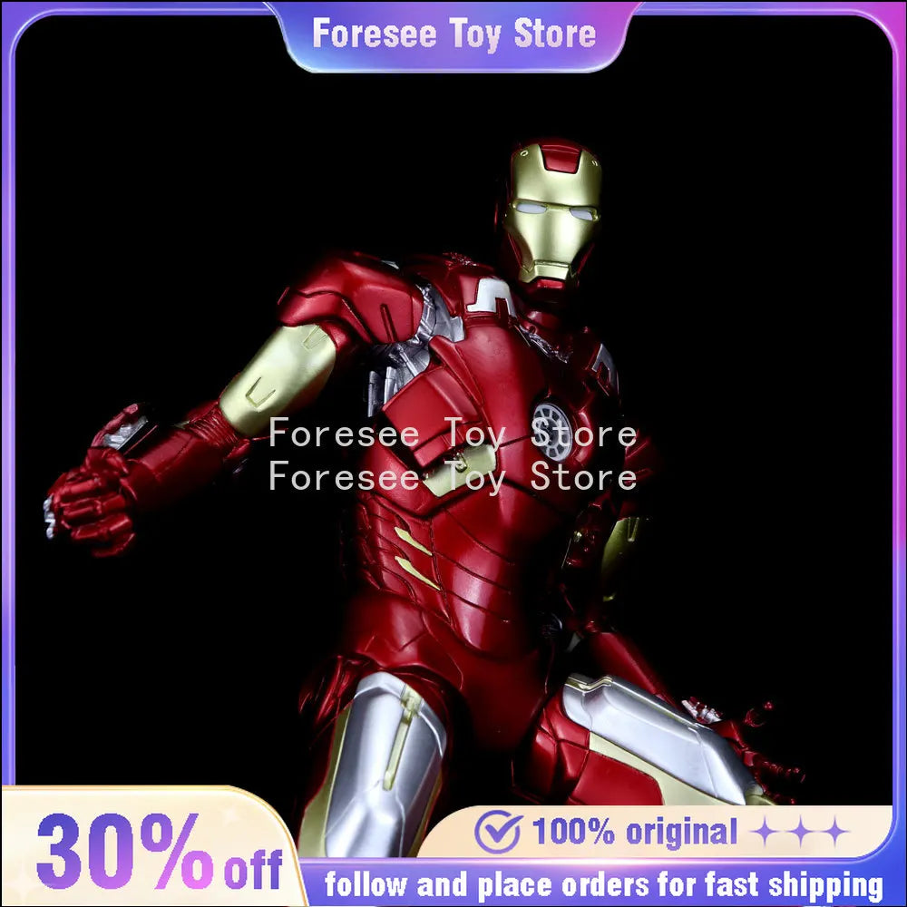 50cm Mark7 Figure Marvel Comics Anime Figure Collection Light-up Resin Model Desktop Ornament Decorations Best Gift for Children