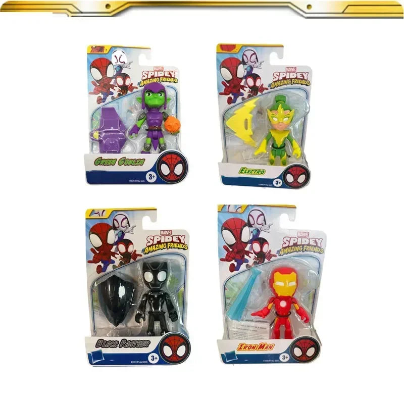 Superhero Adventures Spider-Man Spidey Man and His Magical Friends Q Version Action Figure Collectable Model Toy Gift