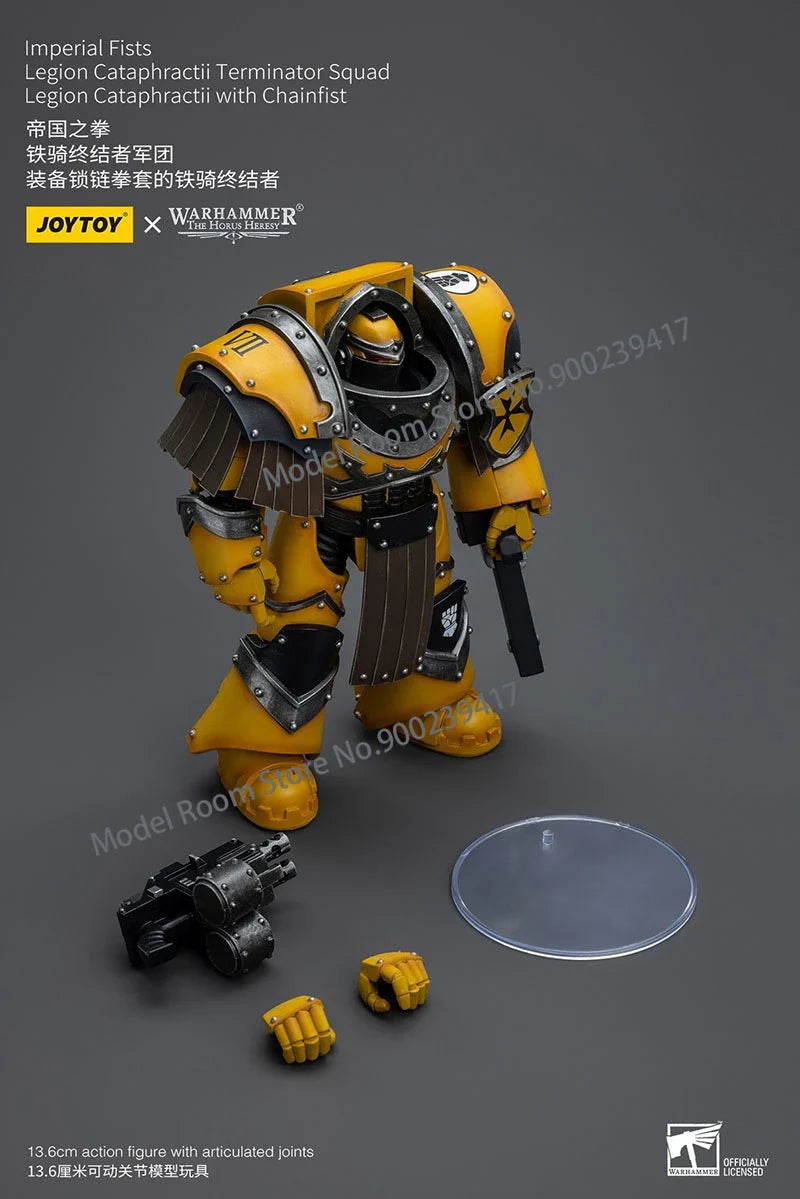 JOYTOY Warhammer 30K 1/18 Imperial Fists Legion Cataphractii Terminator Squad Action Figure Game Military Soldier Figurine Toy