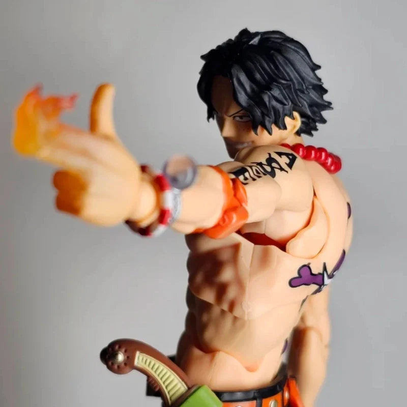 18cm Portgas D Ace Anime One Piece Pvc Articulated Action Figure Model Toy Kit Desktop Decoration Ornament Boy Exquisite Gifts