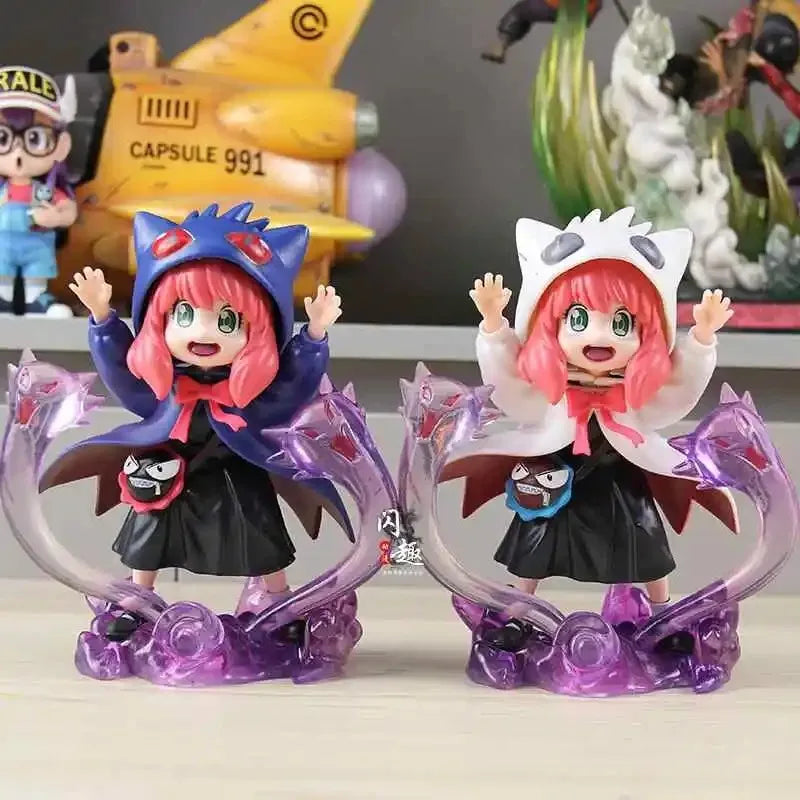 15cm SPY×FAMILY Anime Peripheral Anya Forger Cos Gengar Dolls Decora Toys Action Figure Pvc Collection Model Gift