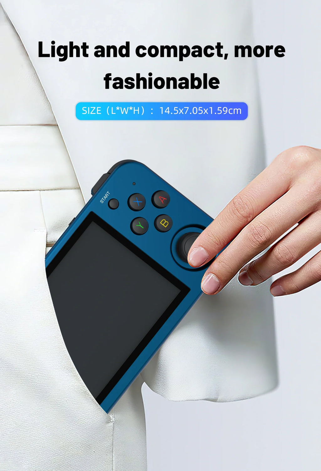 ANBERNIC RG353M Handheld Game Console Aluminium Alloy CNC Support Dual OS Android 11+Linux, 5G WiFi 4.2 Bluetooth 3.5 Inch IPS