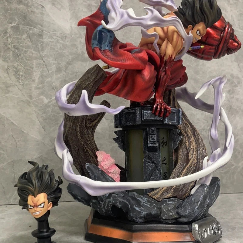 40cm New ONE PIECE Anime Figure Monkey D. Luffy Peripherals PVC Model Glow Scene Statue Decoration Ornaments Birthday Gifts Toys