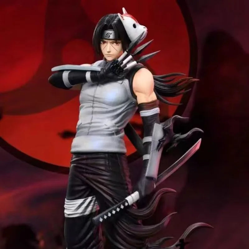 In stock Anime Model Uchiha Itachi Uzumaki Narute Anime Collection Model Desktop Ornament Decorations Holiday Gifts Children Toy