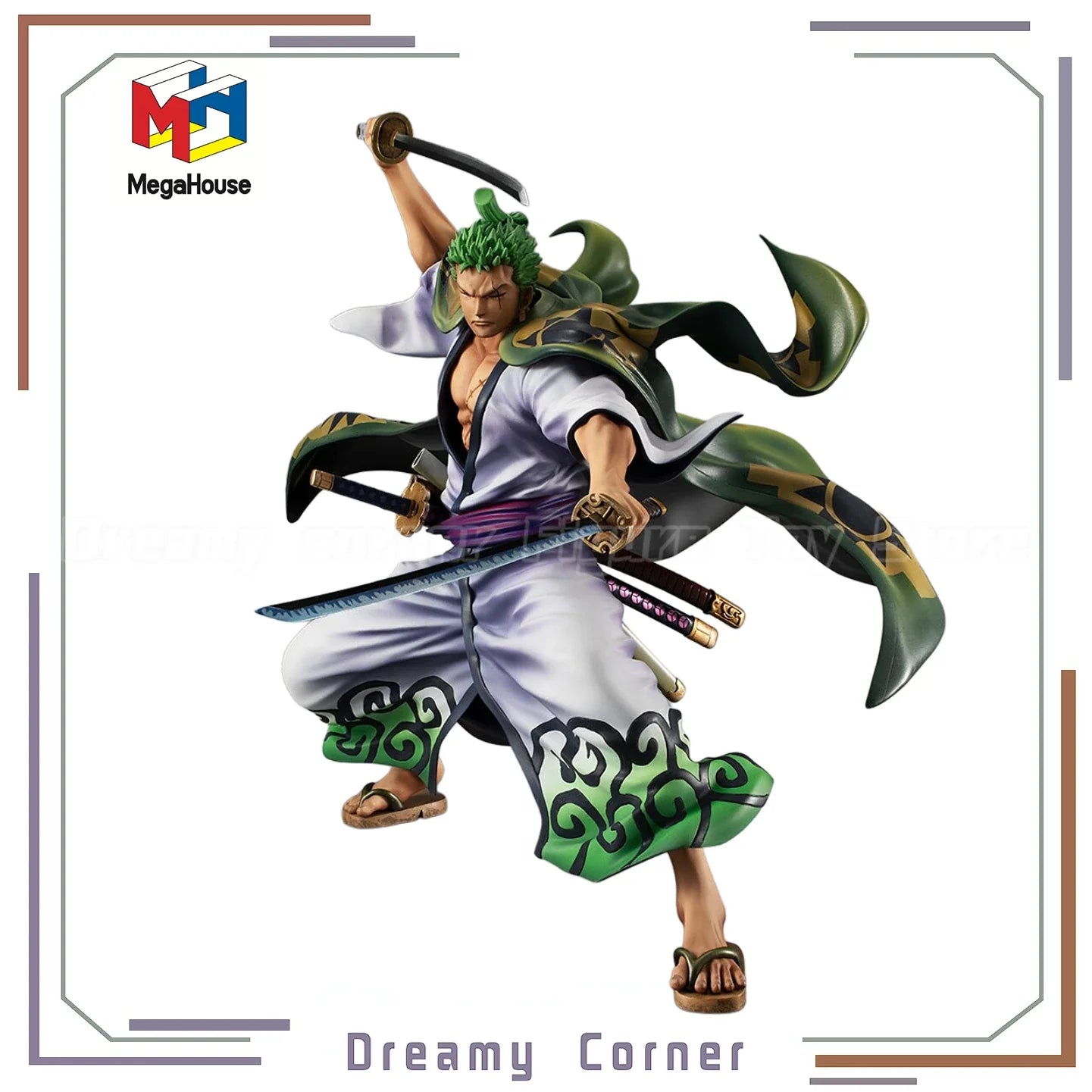 【In Stock】Original MegaHouse POP Warriors Alliance ONE PIECE Roronoa Zoro 1/8 Scale Figure Collection Ornament Gift