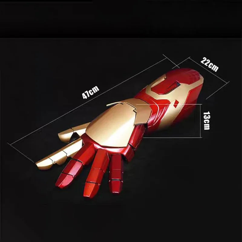 Iron Man Armor Wearable Arms Mk42 Gloves Led Lighting Cosplay Model Toy Left And Right Hands Compatible Decoration Prop Gift