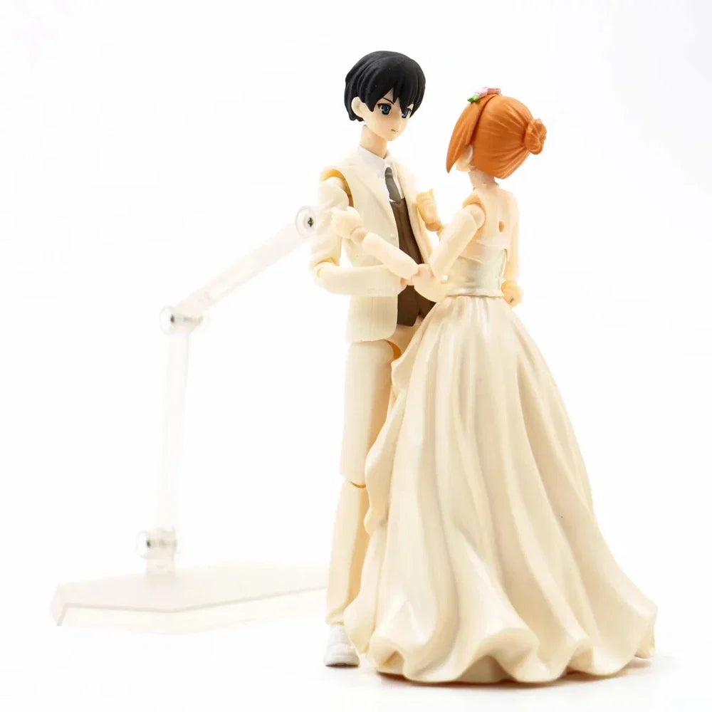 12CM Anime The Quintessential Quintuplets Nakano Yotsuba Figure EX-047 Uesugi Fuutarou Wedding Dress Up Model Toy Action Figure