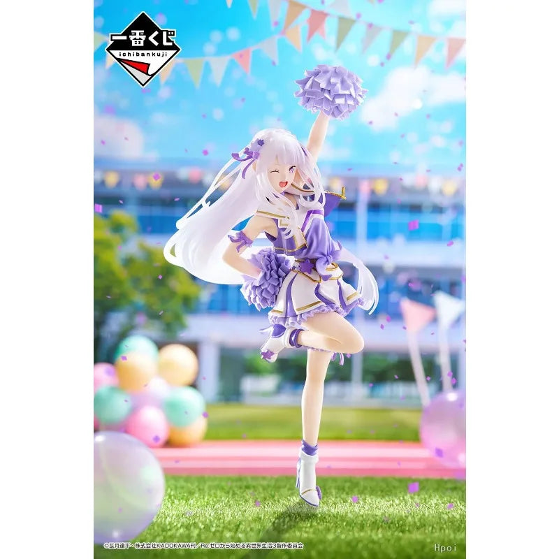 Bandai Original  Spirits Ichiban Kuji Re:Zero Kara Hajimeru Isekai Seikatsu Emilia Action Figure Collection Series Toy Gift