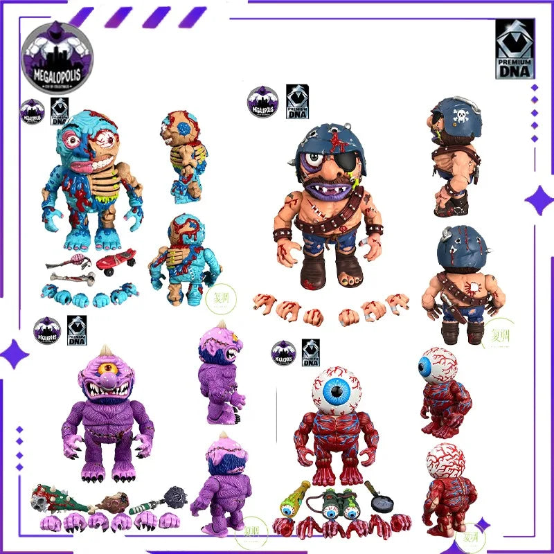 [In Stock] Megalopolis Original Madballs Series 1 Premium DNA Retro Trendy Play Metropolitan Monsters Mobile Doll Model Toy Gift