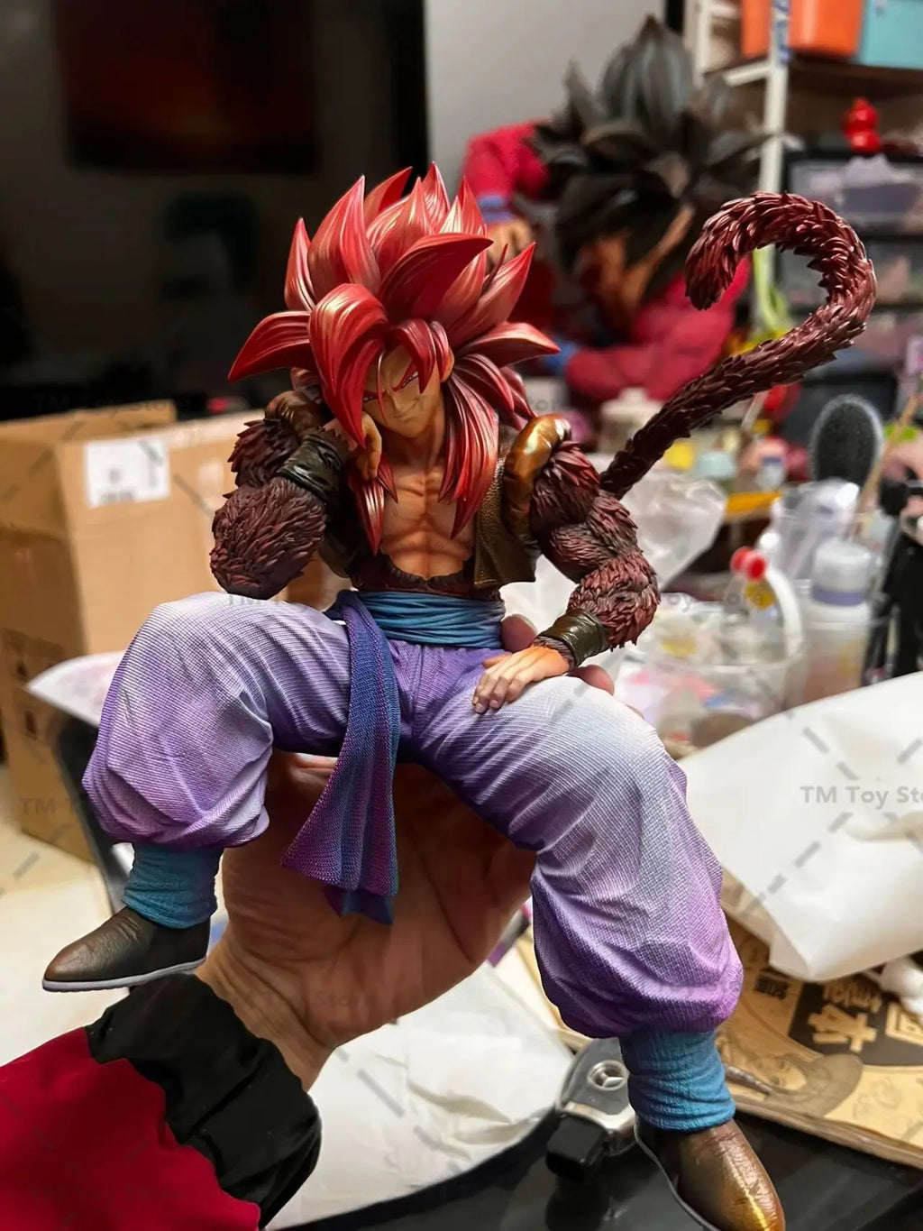 JG Studio Dragon Ball Gogeta Anime Figures 25cm SSJ4 Gogeta Figurine PVC Statue Desktop Ornament Collection Model Toys Gifts New