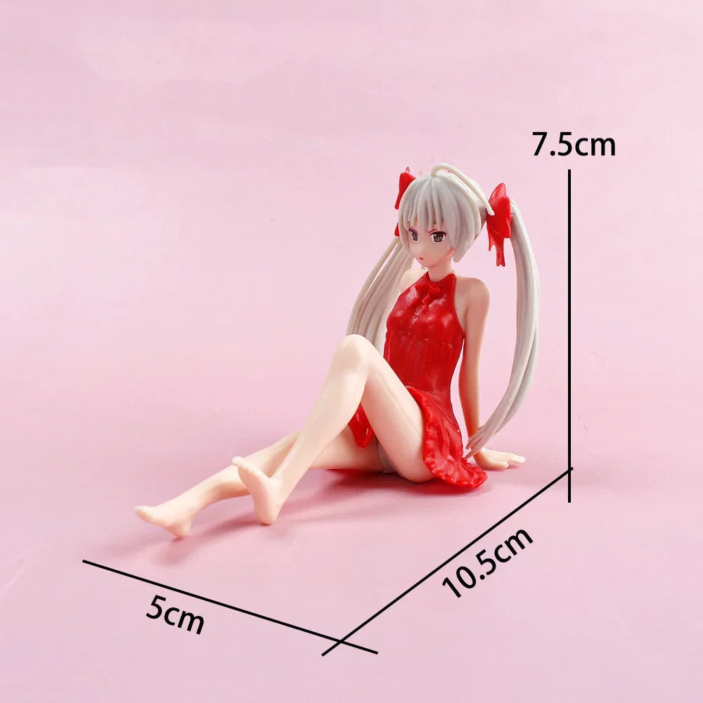 Anime Figure Cartoon kawaiii Yosuga no Sora Kasugano Sora sitting position Action Figure Host Computer Chassis Decor car Ornamen