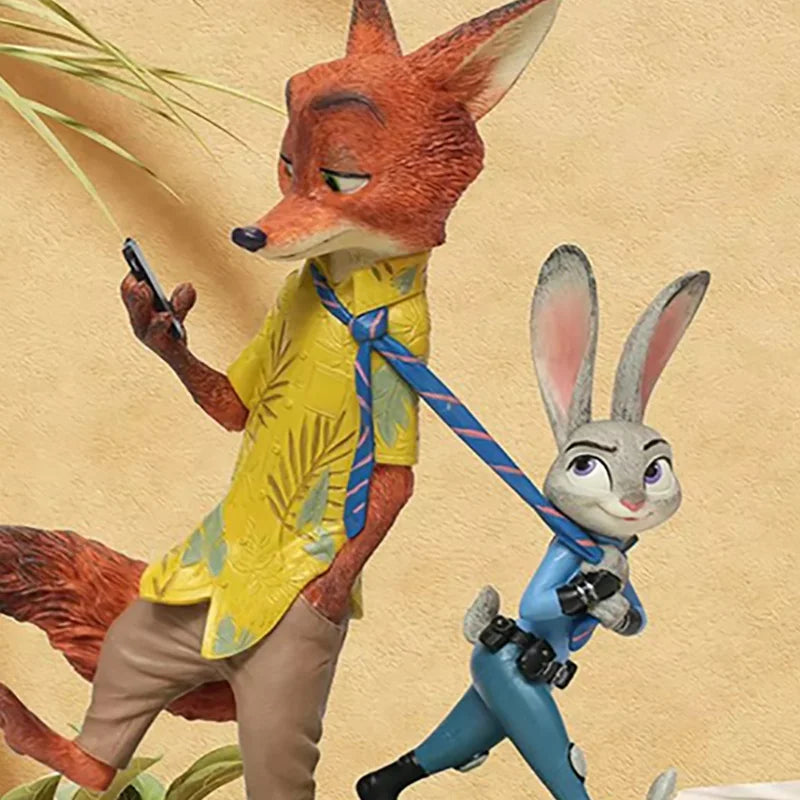Disney Zootopia Judith Nick Cartoon Character Figurine Toy Desktop Ornament Official Birthday Gift Collectible