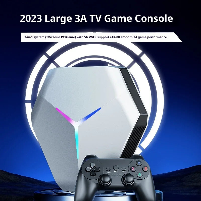 New5g Game Console Box Wifi Dual System Home 3a Game Console Quad Core Cloud Computer Game Wireless Controller 2.4g Game Console