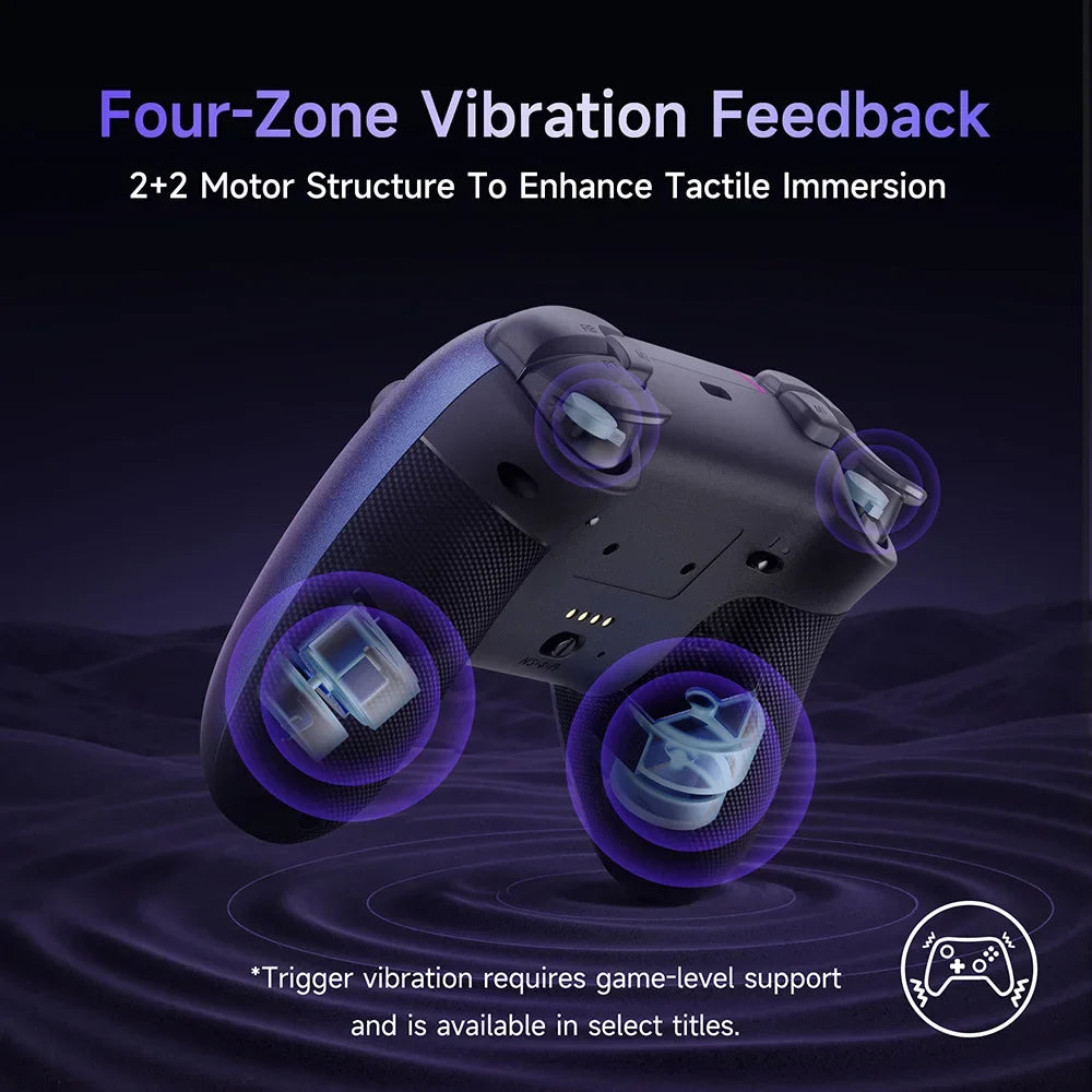 EasySMX X05 Pro Bluetooth Gamepad Controller Compatible with PC/Phone/Switch/TV/Steam, Dual Rumble Motors, Limited Purple