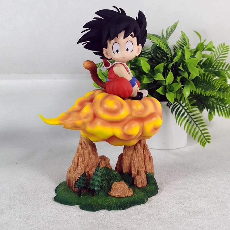 New Dragon Ball Anime Figurine Desktop Decoration Q Version Goku Cloud Base Collectible GK Toy Trendy Two-Dimensional Plaything
