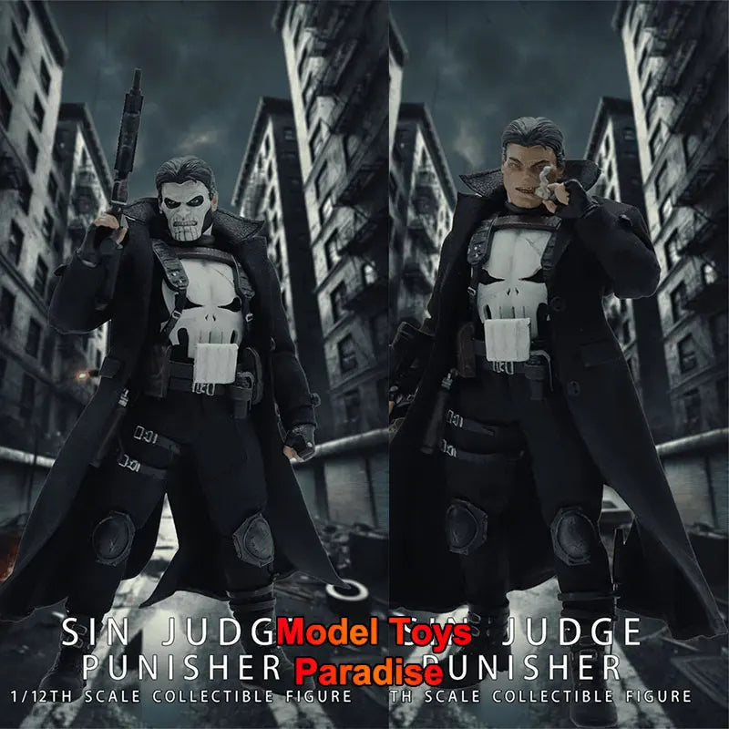 Joy Man Toys JM010 1/12 Sammlerfiguren Punisher Sin Judge Antiheld Männer Soldat 6 Zoll Actionfigur Modell Geschenke für Fans
