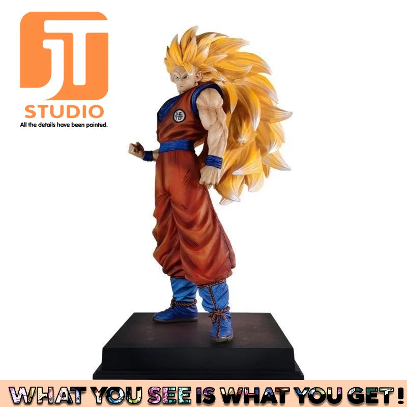 JT Studio 2% 1/4 Goku 54cm Dragon Ball Anime Figures Super DBZ Dragonball Saiyan 3 SSJ3 Action Figure Statue Collectible Toy