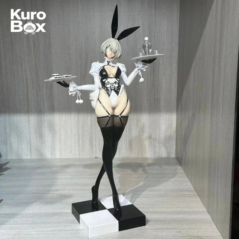 Baiyang Animation Nier Automata 2B Bunny Girl Figur PVC Sammlermodell Desktop Deko Für Erwachsene Anime Sammler Fans
