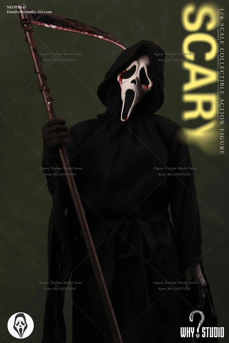 In Stock WHY STUDIO WS015 1/6 Scale Collectible Scary Action Figure Black Cloak Decoration 12" Full Set Soldier Model Toys