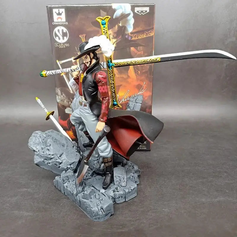 Anime One Piece Eagle Eye Dracule Mihawk Action Figure 15cm Pvc Top War Collectible Model Toy For Fans