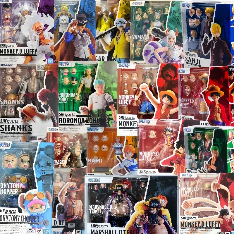 Bandai Original In Stock One Piece Shf Series Luffy Zoro Sanji Law Kaidou Yamato Nami Sabo Kidd Action Figure Pvc Model Toy Gift