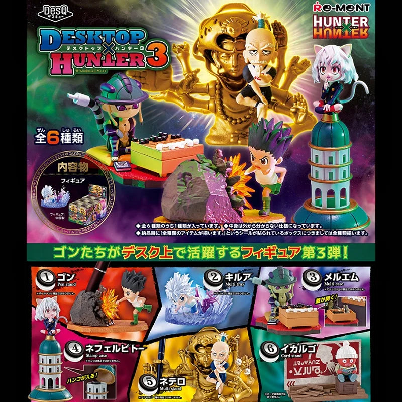 [In Stock] Genuine Anime Toy Hunter × Hunter Desktop Collection Gon · Freecss Killua Zoldyck Figure Model Ornament Toy Boy Gift