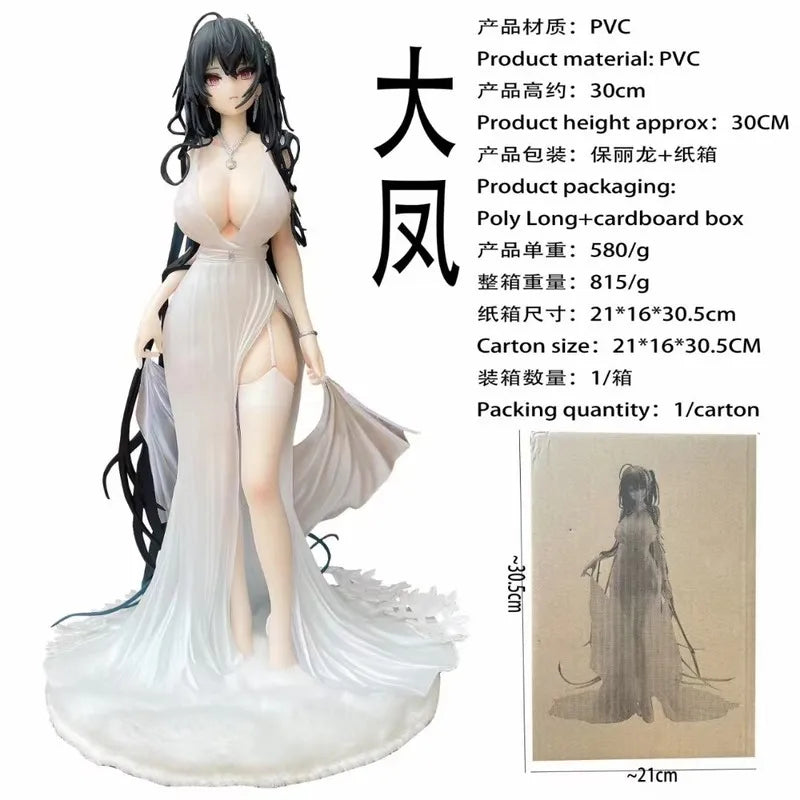 30cm New In Stock Big Phoenix Handmade Blue Route Dress Phoenix Wren Beauty Ornament Large Scale Anime Animation Handmade Model