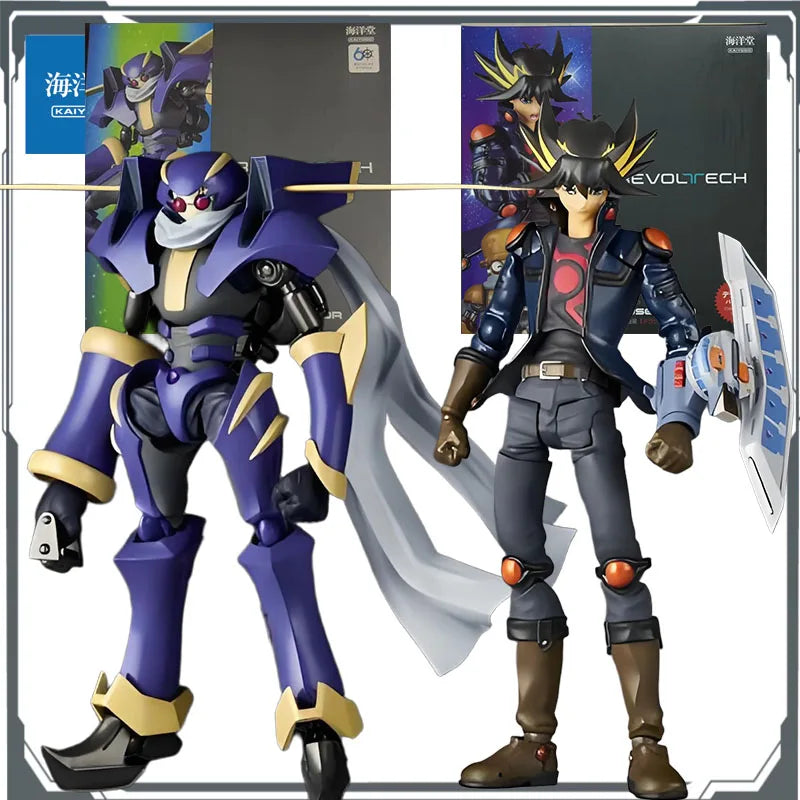 KAIYODO Original REVOLTECH JUNK WARRIOR&Yusei Fudo 200mm&165mm Anime Action Figure Assembly Model Toys  Model Gifts for Boys