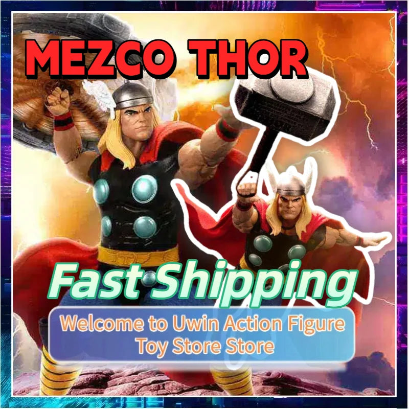 [NEW in Stock] Genuine Mezco One: 12 Marvel Legends, Comic Version of Thor 6 Inch 1/12 Commoner Action Doll Model Toy Gifts