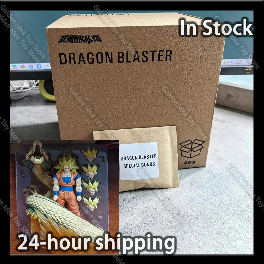 Auf Lager Dämonische Passform SSJ3 Goku Figur Dragon Ball Z SHF Super Saiyajin Dragon Blaster Goku Dragon Blaster Actionfiguren Modell