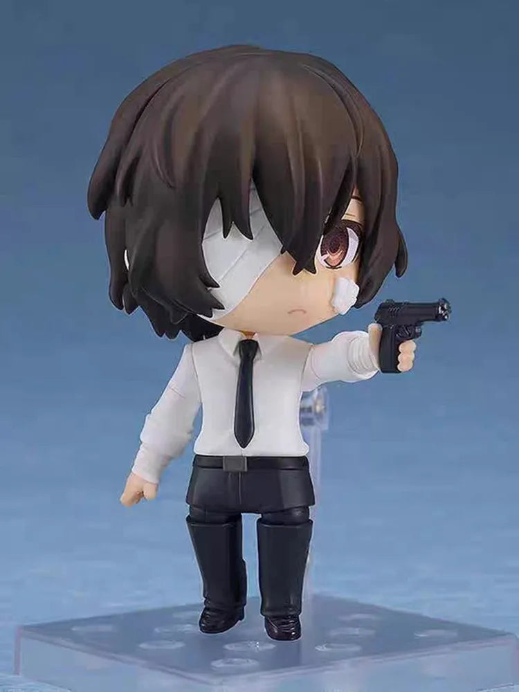 10cm Anime #2409 Dazai Osamu Bungo Figure Stray Dogs Figurine Nakahara Chuya #2410 Toy PVC Collectible Q Version Dolls