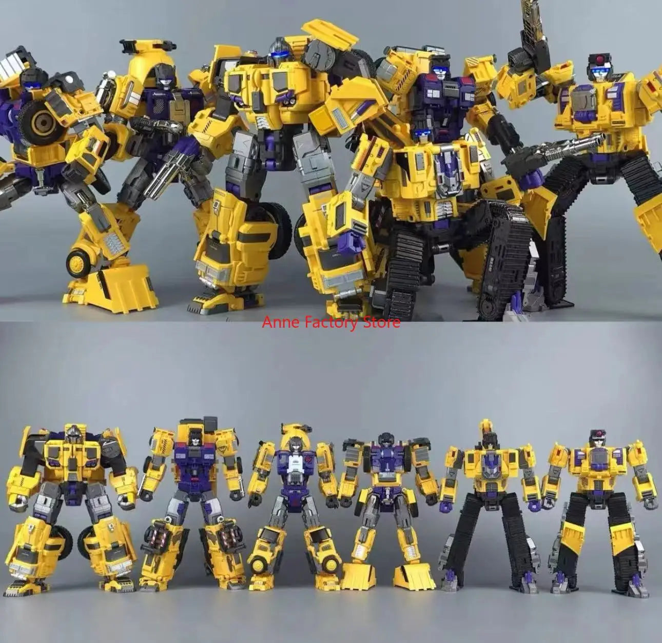 [IN STOCK ] Mecha Invasion GIANT LEGION Yellow Devastator Scrapper Mixmaster Hook Scavenger Bonecrusher Long Haul Action Figure