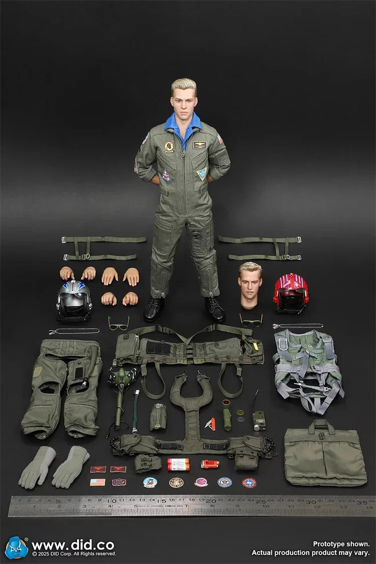 In Stock DID MA80182 US F14 Pilot - Tom and Nick 1/6 Action Figure 12inch Full Set Model Toys Collection