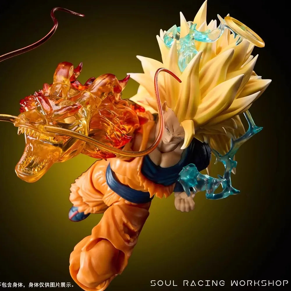 New Ssw Studio Dragon Ball Shf Figure Ssj 3 Super Saiyan Son Goku Head Sculpture Special Effect Figure Collection Model Toys