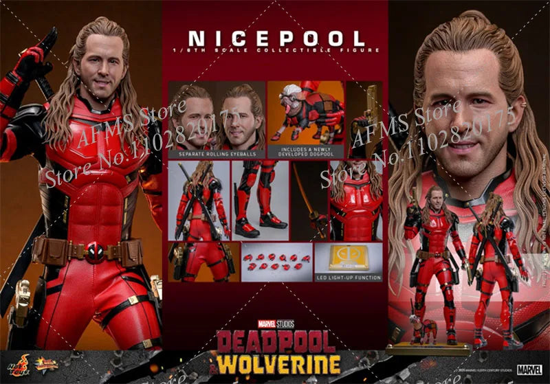 HOTTOYS MMS788 Sammlerfigur im Maßstab 1:6 Ryan Reynolds Deadpool & Wolverine 12-Zoll-Männer-Soldaten-Actionfigur-Körper-Spielzeug