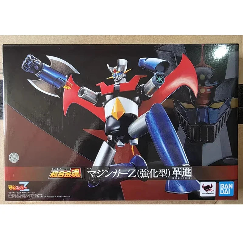 Bandai Genuine Collectible Figure Model GX-117 MAZINGER Z Enhanced KAKUMEI SHINKA SOUL OF CHOGOKIN Anime Action Toys Gift Kid